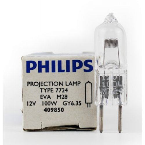 Lampada Alogena Philips 7724 EVA M28 12V 100W 409850 Per Microscopio - Universale, Nuova